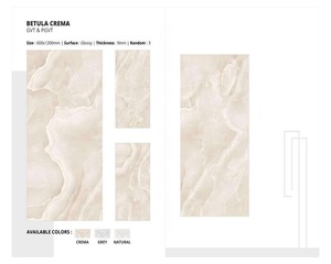 Carreaux de céramique émaillés de métro 60x120mm Rectifiés Design simple Carreaux de porcelaine polis à l'aspect marbre de Carrare - Product Image 3