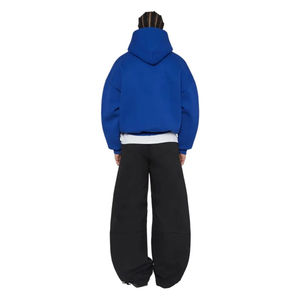 2025 fabricantes de ropa de calidad personalizada ropa de calle gruesa recortada Boxy Fit Hoodie hombres peso pesado sudaderas con capucha de gran tamaño para Unisex - Product Image 4