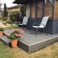 Planches de terrasse en composite WPC co-extrudées, résistantes aux UV, terrasse en WPC pour bricolage en extérieur, pour jardin