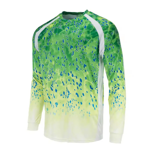 Maillot de pêche personnalisé UPF 35 Protection UV Respirant Imprimé 100% Polyester Homme Manches longues Sublimation Séchage rapide Léger - Product Image 4