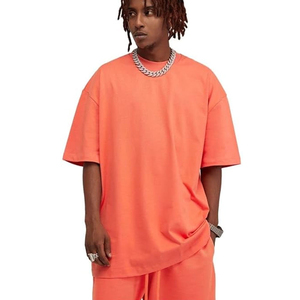 Camiseta deportiva de verano para hombre Heavyweight 100% algodón 180 gramos hombro caído cuello redondo cuello nuevo diseño Logo frontal ubicado - Product Image 2