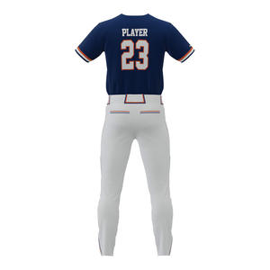 Wholesale 100% Polyester Custom Baseball Jerseys Breathable Men <b>Embroidery</b> Baseball Wear Sublimation Embroidered Logo Uniforms - Product Image 3