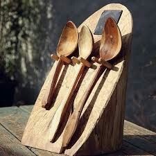 Juego de utensilios de cocina de madera de teca natural o acacia de CENTURIES con soporte para cuchara Juego de cucharas de cocina de madera y soporte para utensilios - Product Image 6