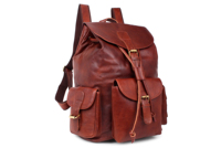Sac à dos unisexe vintage de haute qualité en cuir véritable avec cordon de serrage, bandoulière arquée, couleurs personnalisables, idéal pour l'école