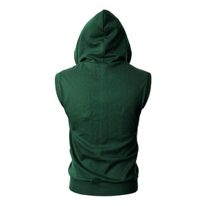 Sudaderas con capucha sin mangas ajustadas deportivas para hombre personalizadas al por mayor de fábrica - Product Image 6