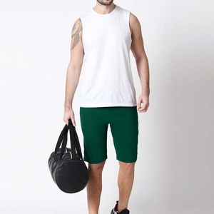 <b>Men's</b> Solid <b>Green</b> Cotton <b>Shorts</b> Mid Waist Drawstring Closure Casual Style Pockets Breathable Knitted Fabric Jogger <b>Men</b> <b>Shorts</b> - Product Image 6