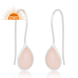 Meilleure qualité boucle d'oreille en argent sterling fin avec opale blanche naturelle et pierres précieuses fabricant de bijoux personnalisés - Product Image 2