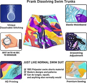 Pantalones Cortos de Baño Casuales Personalizados con Diseño de Disolución para Despedida de Soltero, Pantalones Deportivos para Despedida de Soltero, Broma Divertida, Cintura Elástica de Lona, Regalo Divertido - Product Image 4