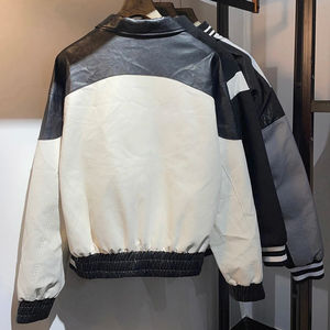 Chaqueta de Cuero de Alta Calidad para Hombre, Estilo Urbano, Casual, Holgada, para Invierno, con Cierre Frontal y Resistente al Viento - Product Image 2