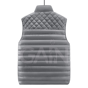 Chaleco Acolchado de Invierno para Hombre, Color Sólido, Informal, de Poliéster Transpirable, Ecológico, Cortavientos, Cuello en V, Ropa de Calle - Product Image 2