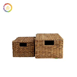 Cesta y bandeja de jacinto de agua al por mayor para almacenamiento en el comedor con calidad duradera y bajo costo - Product Image 1