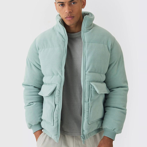 Nouvelle arrivée, veste matelassée à col cheminée en polaire, coupe-vent, chaude, d'hiver, de haute qualité, pour homme, avec poches - Product Image 1