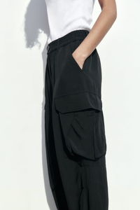 Pantalones Cargo para correr de alta calidad, pantalones Cargo con logotipo personalizado, pantalones unisex de calle con múltiples bolsillos para hombres - Product Image 4