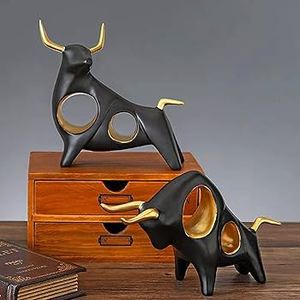 Adorno de escultura de animal de toro para el hogar, Hotel, oficina, mesa, decoración, uso, adorno de escultura de Metal - Product Image 5