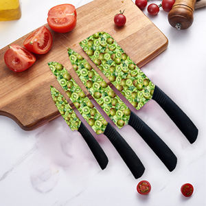 Juego de Cuchillos de Chef de Cerámica Premium, 9 Piezas, Mango de Plástico, Revestimiento Antiadherente, para Aventuras al Aire Libre, Precio de Fábrica - Product Image 1