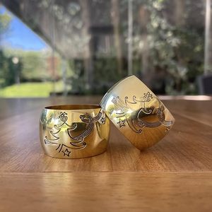 Vintage Metal Christmas Tree Printed <b>Wreath</b> Napkin <b>Ring</b> for Holiday Christmas Party Dinner Table Decoration - Product Image 2