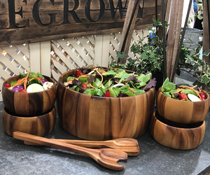 Service de table en bois d'acacia taille personnalisée à prix réduit Ensemble de table en bois fait à la main pour la maison, hôtel et restaurant - Product Image 3