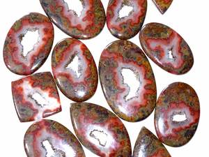 Cabochon d'agate marocaine naturelle en quartz lâche de forme et de taille mixtes pour la fabrication de bijoux de petite taille - Product Image 2