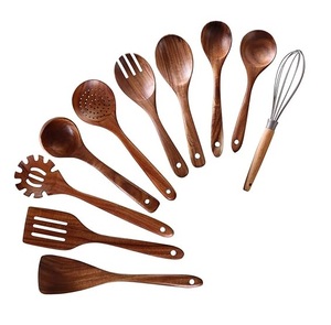 Cuchara de servicio hecha a mano de madera con acabado personalizado decorativo de la mejor calidad a bajo precio para decoración de cocina. - Product Image 4