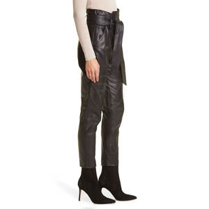 Pantalon en cuir PU léger pour femme, taille mi-haute, devant plat, décontracté, qualité supérieure - Product Image 5