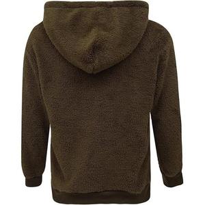 Sweat à capuche en molleton de qualité supérieure pour hommes Pull Sherpa à motif uni avec poches Sweat à la mode Sweat à capuche d'hiver - Product Image 5