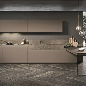 JY Project Customized Luxury Modern Wood Panel Style <b>Kitchen</b> Cabinet Set Island MDF Laminate Wall Cabinet Modular <b>Furniture</b> Free - Product Image 2