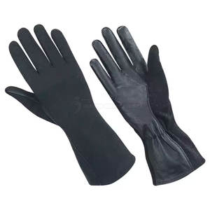 Guantes Nomex Pilot de alta calidad con logotipo personalizado estampado de cuero pantalla táctil hilo teñido Guantes Nomex a precio razonable - Product Image 1