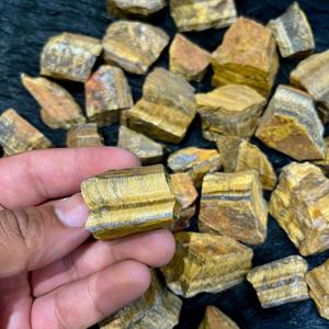 หินไทเกอร์อายสีเหลืองขัดเงาคุณภาพสูง ขายส่ง หินดิบ คริสตัล แฟชั่น ฮิต บำบัดรักษา ตกแต่ง ทำเครื่องประดับ พลังงาน - Product Image 3