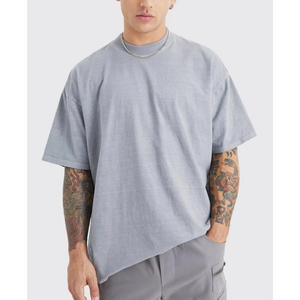 เสื้อยืดผู้ชายผ้าคอตตอนและโพลีเอสเตอร์100% ขนาดใหญ่พิมพ์ลายออกแบบได้ตามต้องการ - Product Image 1