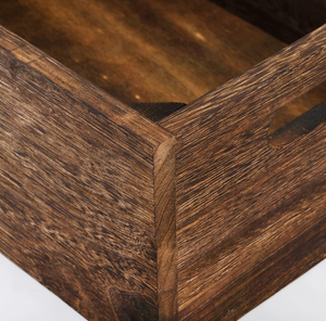 Boîte de rangement décorative en bois marron rustique organisateur de bijoux personnalisé en gros pour l'organisation de stockage de bureau de cuisine à domicile - Product Image 2