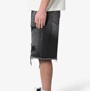 สตรีทแวร์แบบยืดหดได้สำหรับผู้ชายกางเกงยีนส์ขาสั้นระบายอากาศได้ดี - Product Image 5