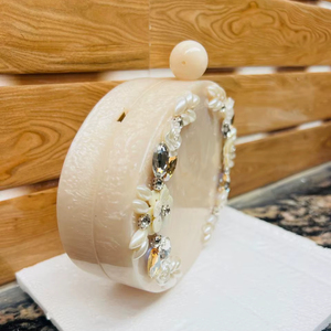 Bolso de mano de resina hecho a mano con diseño elegante para fiesta de noche y boda, bolso de mano de resina de lujo con bolso de noche para mujer - Product Image 3