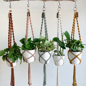 Meilleure vente 100% fait à la main jute plante cintre élégant traditionnel décor à la maison jardin article écologique Logo personnalisé pour l'utilisation de la chambre - Product Image 4