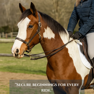 Selle anglaise de haute qualité en gros |   Licol pour cheval |   Nylon et cuir confortables |   Accessoire équestre |   Logo personnalisé - Product Image 5