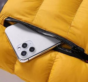 Chaqueta de Lona para Hombre con Cuello Alto, Ropa de Invierno para Exteriores, Manga Larga, Transpirable e Impermeable - Product Image 3