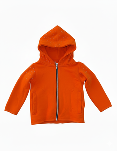 Sweats à capuche personnalisés avec strass, manches longues, fermeture éclair, pour adultes, 100% coton molletonné, poids lourd pour l'hiver, ensemble de survêtement assorti, faible MOQ - Product Image 4