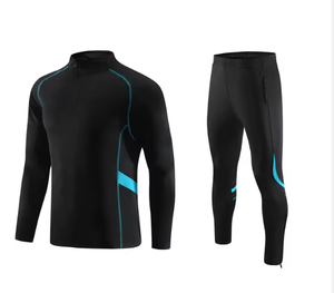 Vêtement de sport de football à demi-zip pas cher en gros, respirant, uniforme d'entraînement de football, fermeture élastique à la taille, vêtements de football Steeple - Product Image 3