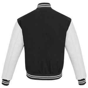 Chaqueta Varsity Casual Personalizada para Hombre, Corte Holgado, Abrigo de Invierno con Logotipo Frontal, 100% Lana, Transpirable, de Secado Rápido, Estilo Urbano, Cuello en V, Botones - Product Image 3