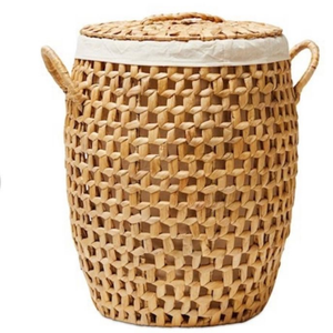 ตะกร้าใส่เสื้อผ้างานซักรีดบ้านแบบแฮนด์เมดตะกร้าใส่ของผักตบชวาขนาดใหญ่ทำด้วยมือจากโรงงานในเวียดนาม - Product Image 3