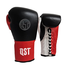 Gants de boxe professionnels à lacets fiables et durables en cuir pour le soutien du poignet Ajustement confortable sécurisé pour une utilisation en extérieur - Product Image 2