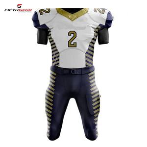 Uniformes de football américain de conception personnalisée de haute qualité meilleure impression sublimée à séchage rapide à manches courtes respirant - Product Image 3