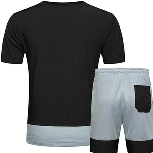 Bonne qualité 2025 prix de gros été meilleure qualité hommes Twin Set Active Wear Gym hommes t-shirt et short ensemble - Product Image 3