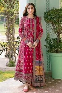 Robe Salwar Kameez pour filles, style Plazzo, en lin épais, avec broderie et travail de sequins, style indien pakistanais - Product Image 3