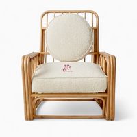 Fauteuil de salon moderne en rotin naturel de haute qualité pour salon, chambre, salle à manger, cuisine, bureau à domicile, extérieur