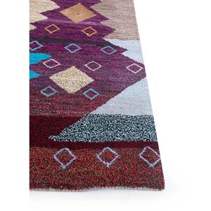 พรมไหมพรมผสมไหมไผ่ถักมือลายเรขาคณิตสีชมพูและสีม่วง Freedom Manchaha ขนาด 9x12 นิ้ว สำหรับตกแต่งห้องนั่งเล่นวัยรุ่น - Product Image 4