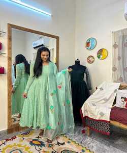 ชุดเดรสผ้าลินินลายลูกคลื่นผ้าซาตินผ้าเรยอนชุดต้อนรับตามฤดูกาลชุดเดรสพิมพ์ลายชุดแต่งกายแต่งกายสำหรับเล่นซอลวาร์สโตน - Product Image 4