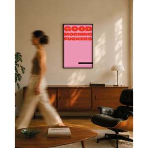 Good Morning Fuckers... <b>Poster</b> 61x91.5 cm Pink/Red Paper Wall Art - Product Image 3