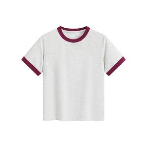 T-shirts femme 100% coton, coupe slim, manches courtes, t-shirt uni, personnalisable avec logo, col rond. - Product Image 6