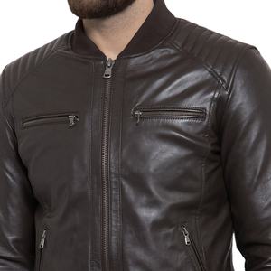 Chaqueta Cortavientos de Cuero 100% Genuino de Alta Calidad para Hombre, Ropa de Moda Cálida para Invierno, Chaqueta de Venta Caliente para Hombre - Product Image 3