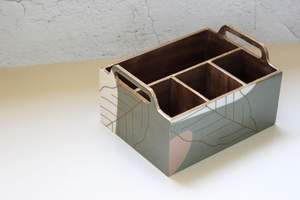 Soporte de Cubiertos de MDF gris para mesa de comedor, estante de cocina multiusos para soporte de cubiertos, soporte de cuchara para Diwali, forma rectangular - Product Image 5